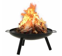 vidaXL Fire Pit Steel Fireplace Patio Heater Garden Furace Outdoor Burner Tool