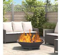 vidaXL Fire Pit Black 100 x 100 x 28 cm Cold-rolled steel