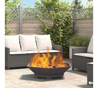 vidaXL Fire Pit Black 100 x 100 x 28 cm Steel