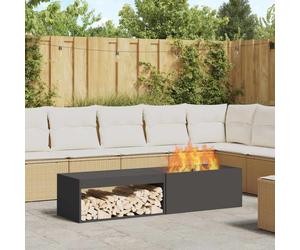 vidaXL Fire Pit Black 160 x 45 x 35 cm Steel