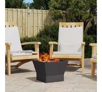 Fire Pit Steel Outdoor Garden Fireplace Terrace Heater Square Modern vidaXL