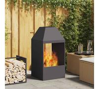 Fire Pit Steel Wood-Burning Fireplace Outdoor Heating Solutions Modern vidaXL