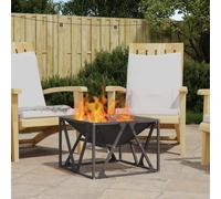 vidaXL Fire Pit Black 50 x 50 x 35 cm Steel