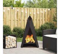 Fire Pit Outdoor Rectangular Modern Fire Pits for Garden Patio Wooden Log vidaX