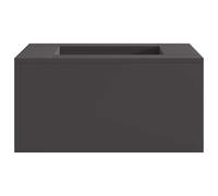 Fire Pit Black Cold-rolled Steel 60 x 60 x 30 cm Rectangular Outdoor Dining Heat