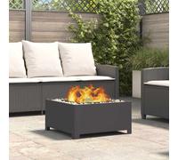 vidaXL Fire Pit Black 60 x 60 x 30 cm Steel