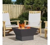 Fire Pit Steel Outdoor Garden Fireplace Terrace Heater Square Modern vidaXL