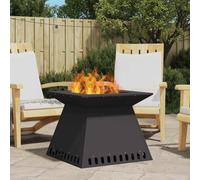 vidaXL Fire Pit Black 60 x 60 x 50 cm Cold-rolled steel