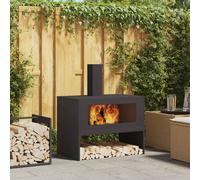 vidaXL Fire Pit Black 80 x 50 x 96 cm Cold-rolled steel