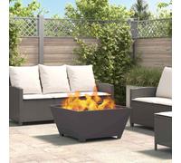 vidaXL Fire Pit Black 80 x 80 x 40 cm Steel