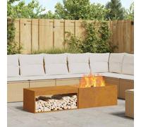 vidaXL Fire Pit Brown 160 x 45 x 35 cm Steel