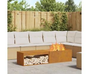 vidaXL Fire Pit Brown 160 x 45 x 35 cm Steel