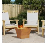Fire Pit Steel Outdoor Garden Fireplace Terrace Heater Square Modern vidaXL