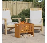 Fire Pit Steel Portable Outdoor Cover Modern Balcony Heating Solution vidaXL