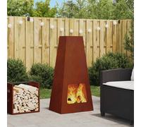 vidaXL Fire Pit Brown 50 x 35 x 100 cm Weathering Steel