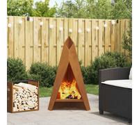 vidaXL Fire Pit Brown 58 x 40 x 100 cm Weathering steel