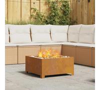 vidaXL Fire Pit Brown 60 x 60 x 30 cm Steel