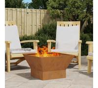 vidaXL Fire Pit Brown 60 x 60 x 35 cm Steel