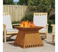 vidaXL Fire Pit Brown 60 x 60 x 50 cm Weathering steel