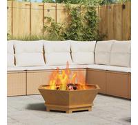 vidaXL Fire Pit Brown 75 x 75 x 28 cm Weathering steel