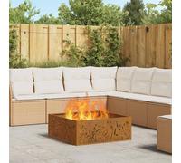 vidaXL Fire Pit Brown 80 x 80 x 30 cm Weathering steel