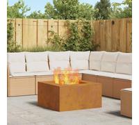 vidaXL Fire Pit Brown 80 x 80 x 40 cm Weathering steel