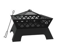 vidaXL Fire Pit with Poker 50 cm XXL Steel