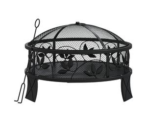 vidaXL Fire Pit, Fire Bowl for Outdoor Garden, Fireplace for Camping Picnic, Pat