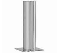 vidaXL Fireplace Extension Diameter 13 cm in Stainless Steel, Water and Heat Resistant, Polished Finish, Lightweight for Outdoors, Easy to Assemble with a Screwdriver - 24 x 50, Brand Accessories