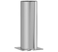 vidaXL Fireplace Extension Diameter 18 cm Grey Silver in Stainless Steel with Glossy Finish, Heat Resistant and Opaque. Lightweight, Ideal for Outdoor Use, Dimensions: 29 x 50 cm. Easy Installation