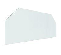 vidaXL Fireplace Glass Plate Hexagon, 120x50 cm, High-Temperature Resistant, Supports up to 250Kg, Quick and Easy Installation - Transparent Material Blend