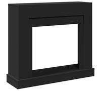 vidaXL Fireplace Surround Black 100x30x87.5 cm Engineered Wood