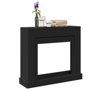 vidaXL - Black Engineered Wood Fireplace Surround/Mantel - 100x30x87.5 cm - Compatible with LED Flames
