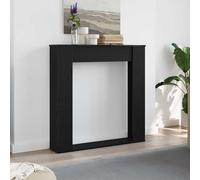 vidaXL Fireplace Surround Black Oak 100x20x100 cm Engineered Wood