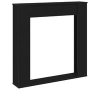 vidaXL Fireplace Surround - Black Oak, 100x20x100cm Engineered Wood Mantel with Decorative Display Shelf