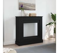 vidaXL Fireplace Surround Black Oak 90x30x90 cm Engineered Wood