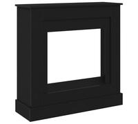 vidaXL Fireplace Surround Black Oak 90x30x90 cm Engineered Wood, fire place, fireplace mantel, mantel surround, fireplace frame, fireplace console