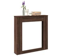 vidaXL Fireplace Surround Mantel - Brown Oak Engineered Wood, Electric Compatible - Durable & Easy Maintenance - 100 x 20 x 100 cm