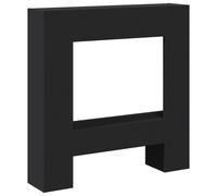 vidaXL Fireplace Surround Black 81x18x82 cm Engineered Wood