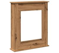 vidaXL Fireplace Surround, Fire Surround Only Compatible with LED Flame, Fireplace Frame for Living Room Hallway, Artisan Oak Engineered Wood