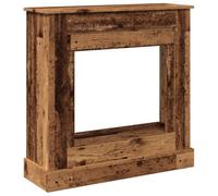 vidaXL Fireplace Surround, Fire Surround Only Compatible with LED Flame, Fireplace Frame for Living Room Hallway, Old Wood Engineered Wood