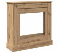 vidaXL Fireplace Surround Mantel - Artisan Oak Engineered Wood - 90x30x90 cm - Electric Flame Compatible - Easy Clean
