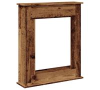 vidaXL Fireplace Surround, Fire Surround Only Compatible with LED Flame, Fireplace Frame for Living Room Hallway, Old Wood Engineered Wood