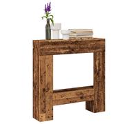 vidaXL Fireplace Surround/Mantel - Engineered Wood, LED Flame Compatible, Easy Maintenance, Old Wood Color, 81x18x82cm - Ideal for Living Rooms, Bedrooms, Offices