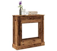 vidaXL Fireplace Surround, Fire Surround Only Compatible with LED Flame, Fireplace Frame for Living Room Hallway, Old Wood Engineered Wood