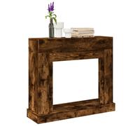 vidaXL Fireplace Surround Fire Place Smoked Oak Engineered Wood - Decorative Mantel for Electric Flame, 100x30x87.5 cm, Functional Shelf, Easy Maintenance