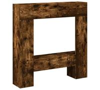 vidaXL Fireplace Surround – Engineered Wood, Smoked Oak, LED Flame Compatible, 81x18x82 cm
