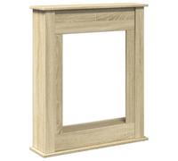 vidaXL Fireplace Surround Sonoma Oak Engineered Wood - Electric LED Compatible, Functional Shelf, Dimensions 75x20x87.5 cm