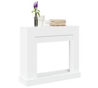 vidaXL Fireplace Surround White Engineered Wood Mantel Shelf 100x30x87.5cm LED Compatible