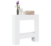 vidaXL Fireplace Surround - White Engineered Wood - Electric LED Flame Example - Mantel Shelf - Easy to Clean - 81 x 18 x 82 cm - Living Room/Bedroom Decoration